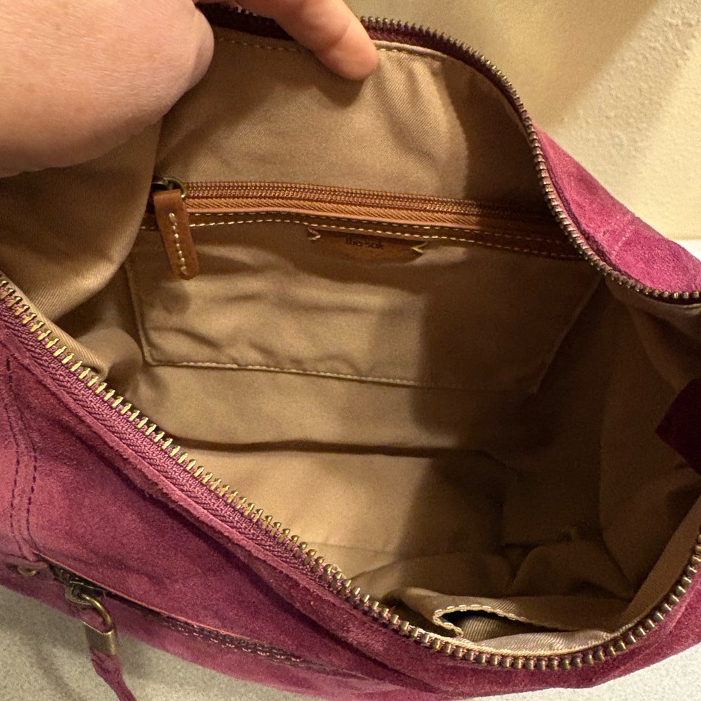 Purple Suede “The Sak” Shoulder Bag - Picture 4 of 8